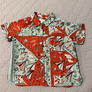 Burberry Colorful Graphic Short Sleeve Shirt